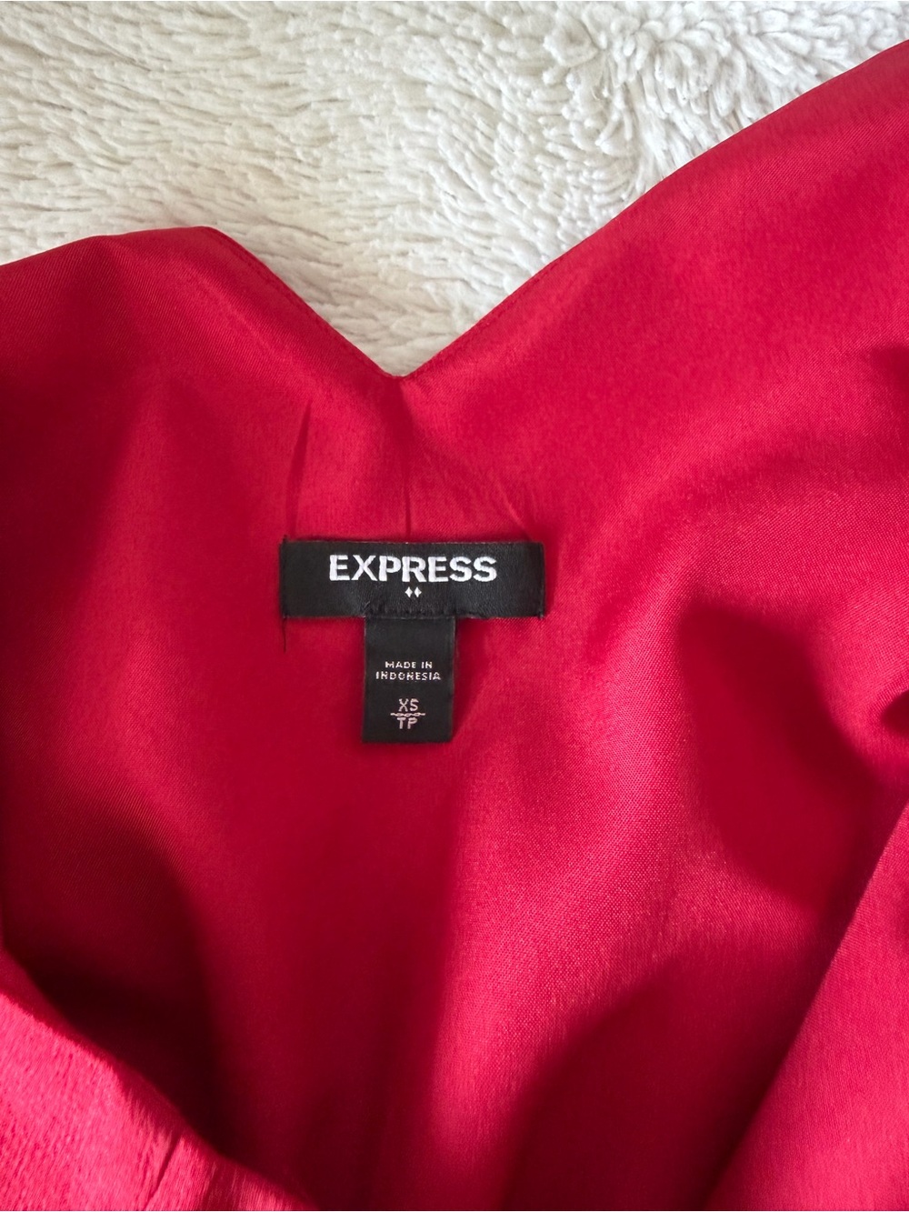 Express Bright Red V-Neck Cami - Picture 2 of 2